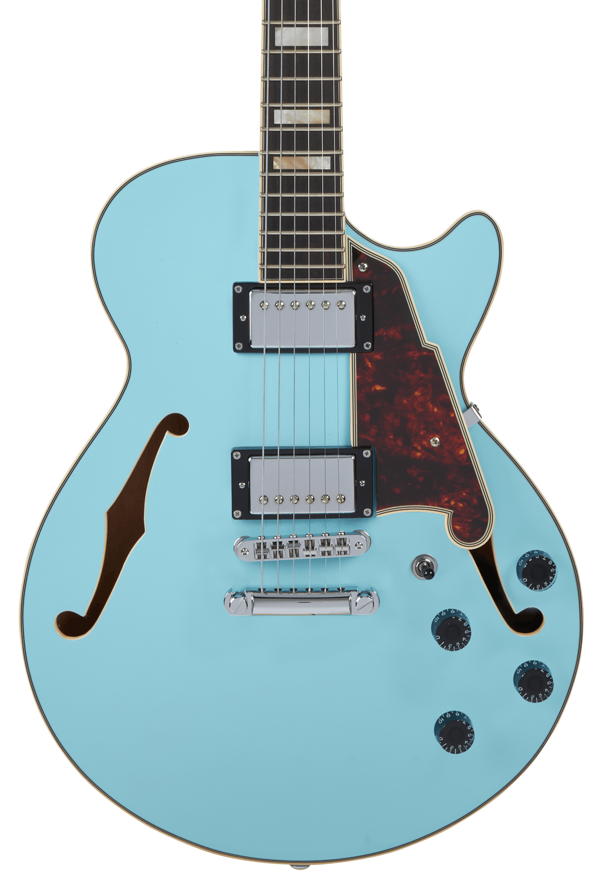 D Angelico Premier SS Semi Hollow Electric Guitar in Sky Blue